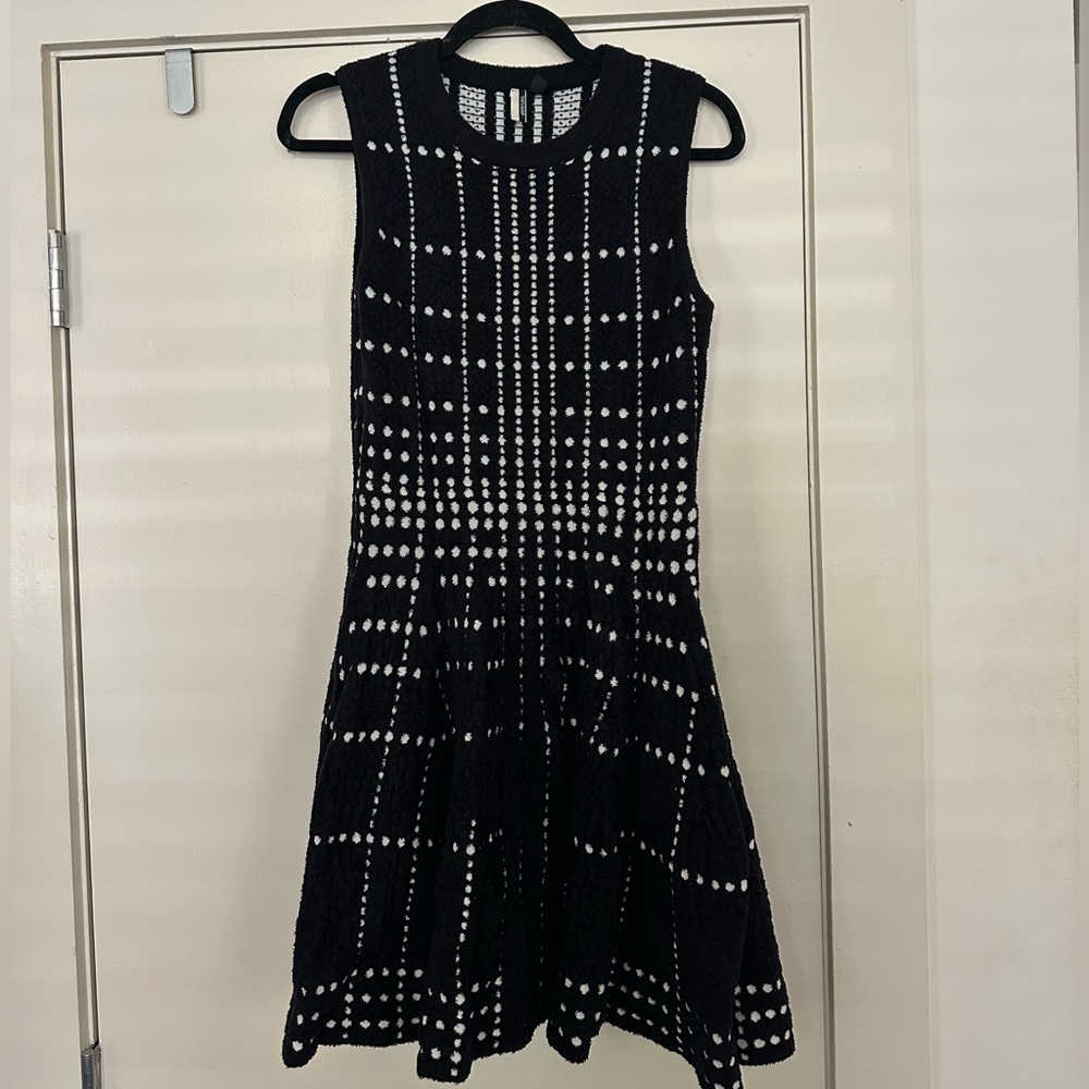Topshop black and white dress